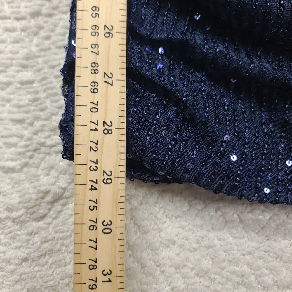 Off shoulder sequin sparkly Party homecoming Navy Blue dress Size 2 Cocktail - Picture 5 of 10